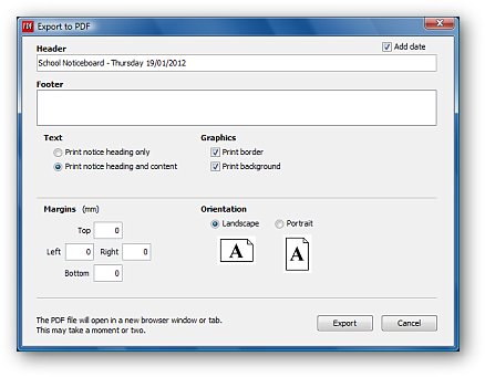 Export to PDF
