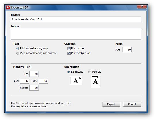 Export to PDF