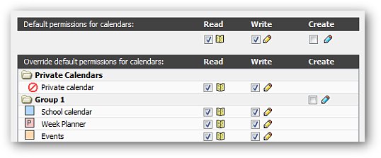 Calendar Roles