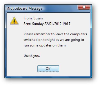 Popup Message