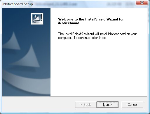 Installation screen 1