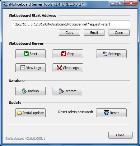 iNoticeboard Server Tools
